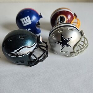 4 NFL Riddell Pocket Pro Helmet Lot NFC East Mini Football Vintage 1.5"‎